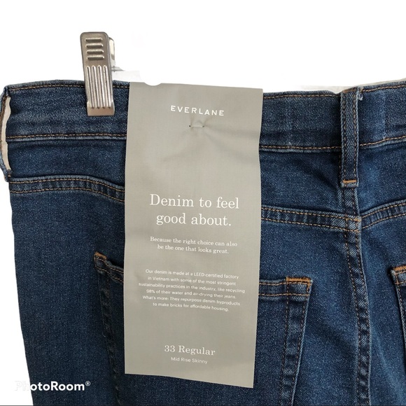 NWT Everlane Authentic Stretch Mid-Rise Jeans 33R - Picture 11 of 17